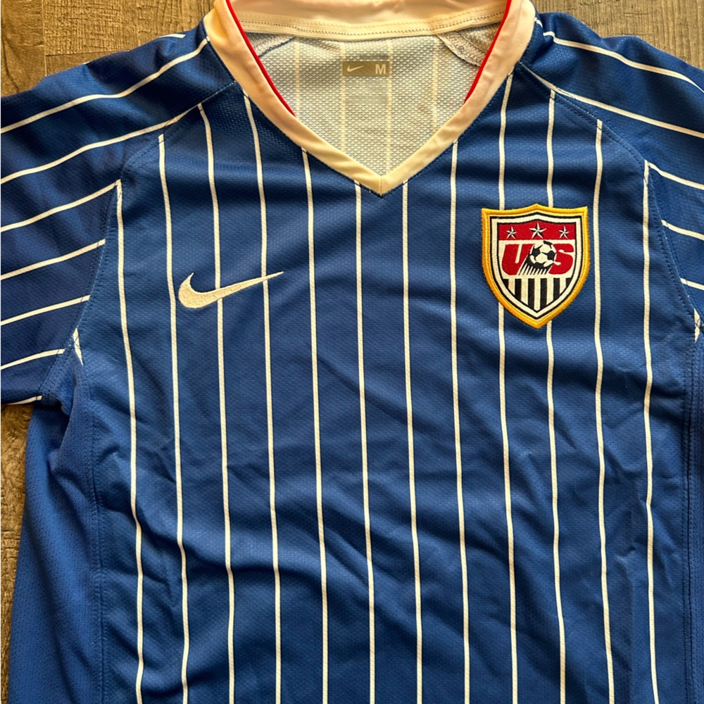 2007 Nike Kids US Men’s National team Blue Striped Soccer Jersey - Picture 2 of 5